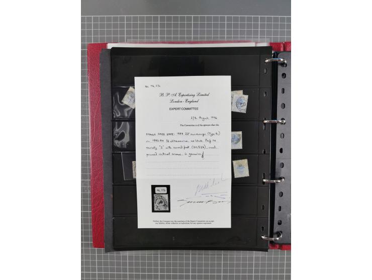 1868/99, mint never hinged/unused and used collection with covers, highly specialized with the overprint settings, plenty of 