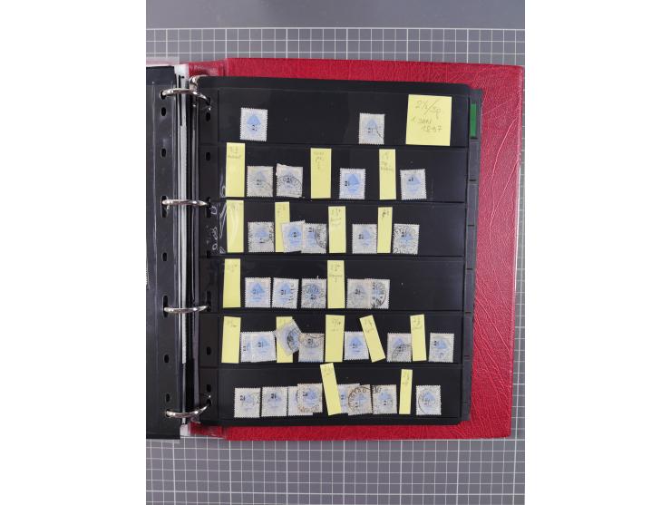 1868/99, mint never hinged/unused and used collection with covers, highly specialized with the overprint settings, plenty of 