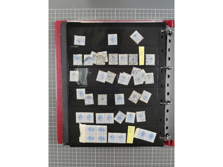 1868/99, mint never hinged/unused and used collection with covers, highly specialized with the overprint settings, plenty of 