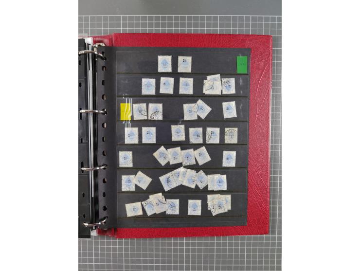 1868/99, mint never hinged/unused and used collection with covers, highly specialized with the overprint settings, plenty of 