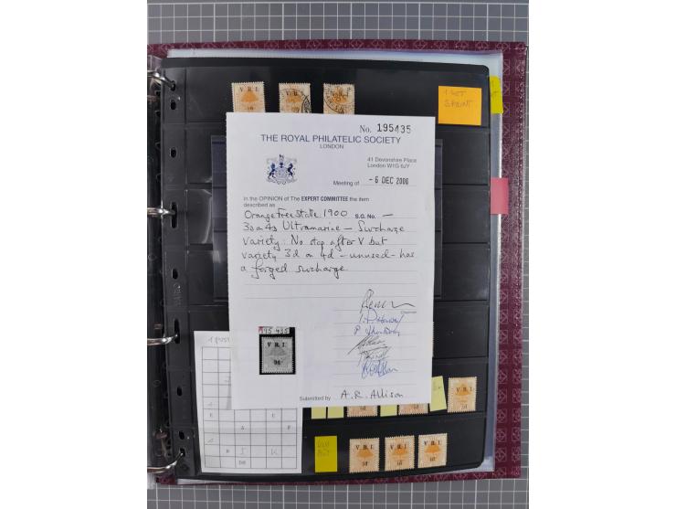 1900, Victoria Rex Imperator issues, impressive mint never hinged/unused and used collection with over 100 covers, highly spe