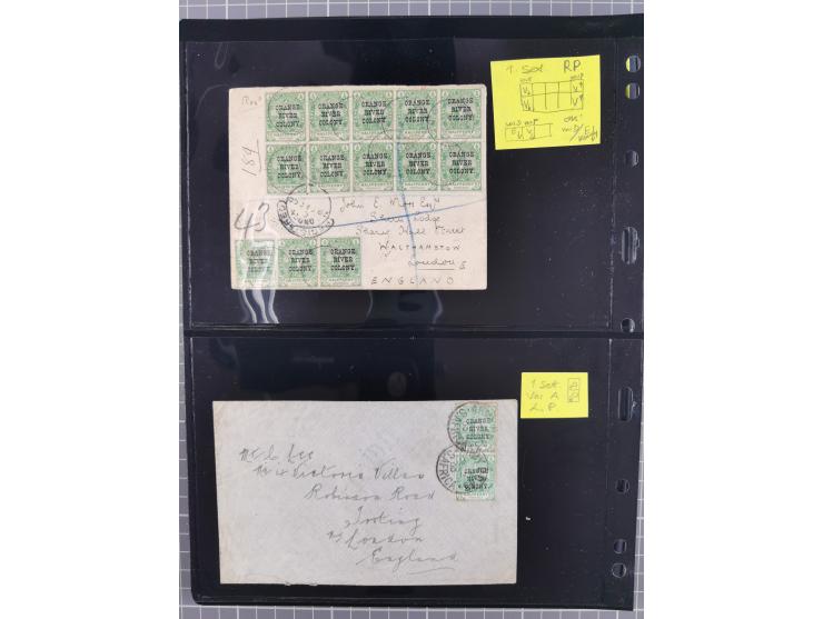 1900/02, First Crown Colony Issues, large mint never hinged/unused and used collection with circa 60 covers, highly specializ