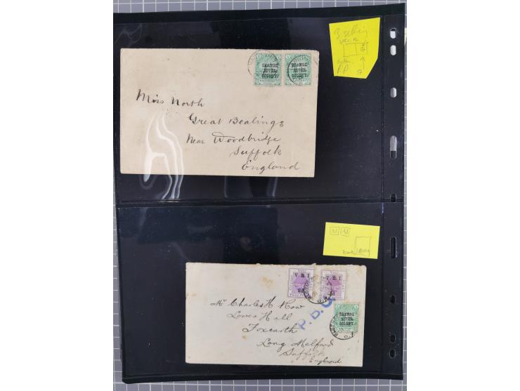 1900/02, First Crown Colony Issues, large mint never hinged/unused and used collection with circa 60 covers, highly specializ