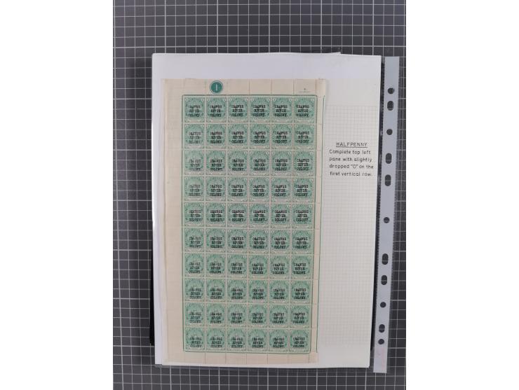 1900/02, First Crown Colony Issues, large mint never hinged/unused and used collection with circa 60 covers, highly specializ