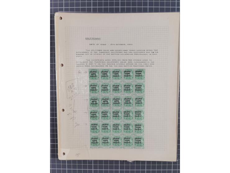 1900/02, First Crown Colony Issues, large mint never hinged/unused and used collection with circa 60 covers, highly specializ