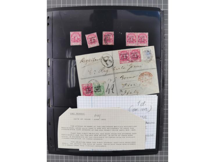 1900/02, First Crown Colony Issues, large mint never hinged/unused and used collection with circa 60 covers, highly specializ