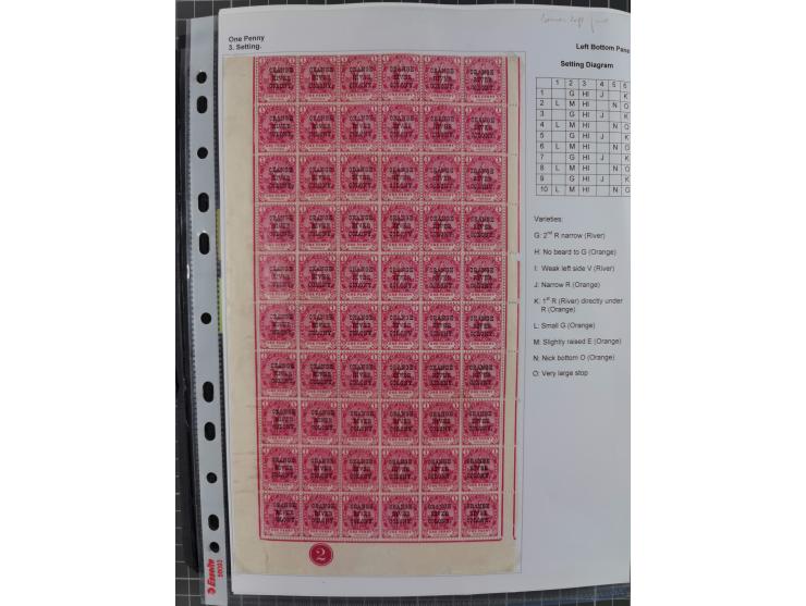 1900/02, First Crown Colony Issues, large mint never hinged/unused and used collection with circa 60 covers, highly specializ