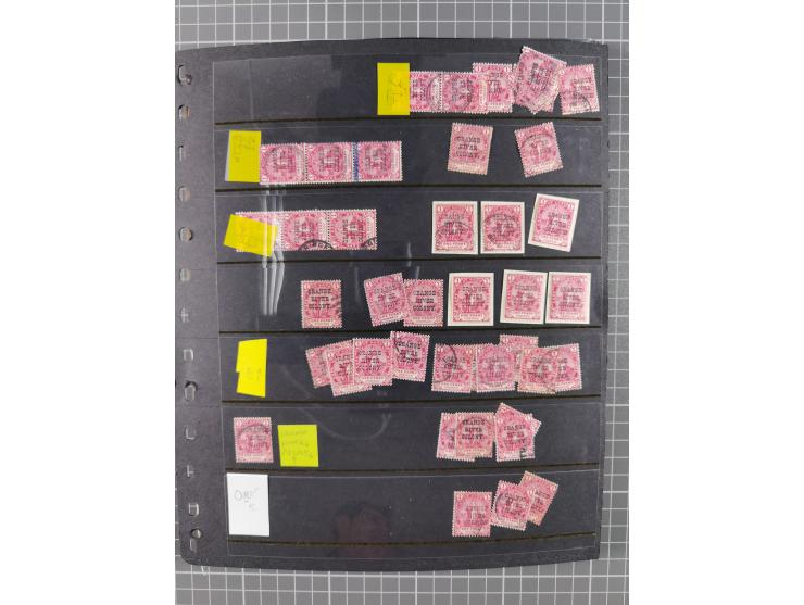 1900/02, First Crown Colony Issues, large mint never hinged/unused and used collection with circa 60 covers, highly specializ