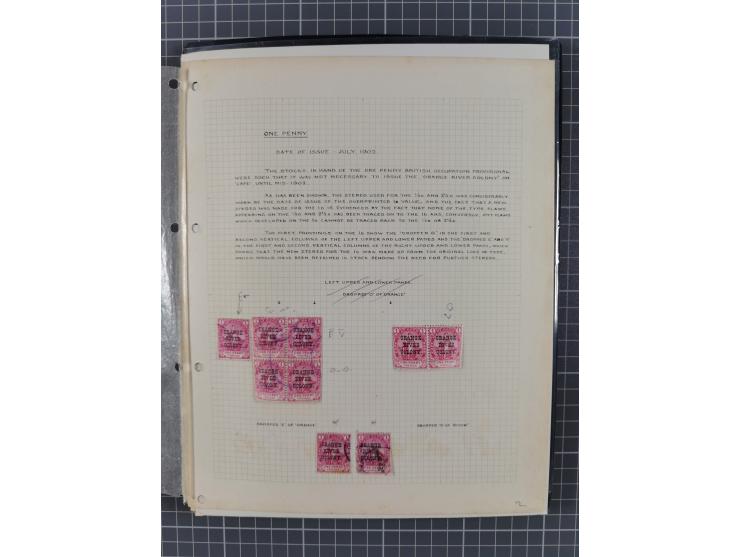 1900/02, First Crown Colony Issues, large mint never hinged/unused and used collection with circa 60 covers, highly specializ