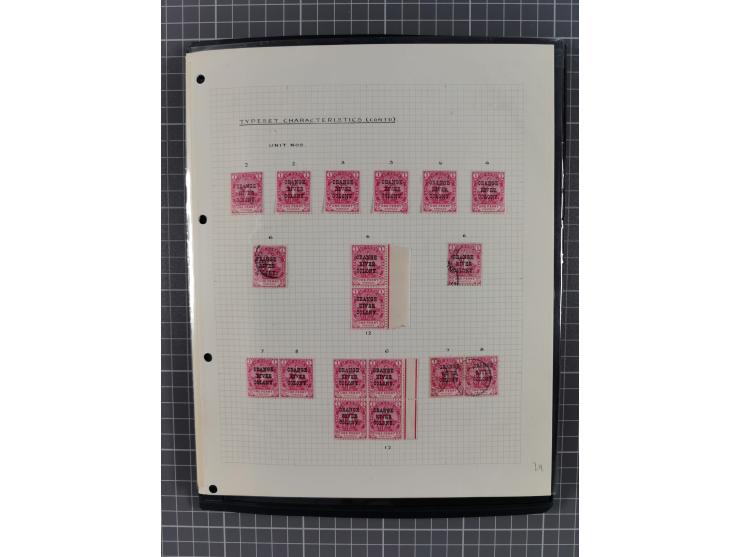 1900/02, First Crown Colony Issues, large mint never hinged/unused and used collection with circa 60 covers, highly specializ