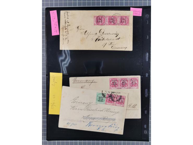 1900/02, First Crown Colony Issues, large mint never hinged/unused and used collection with circa 60 covers, highly specializ