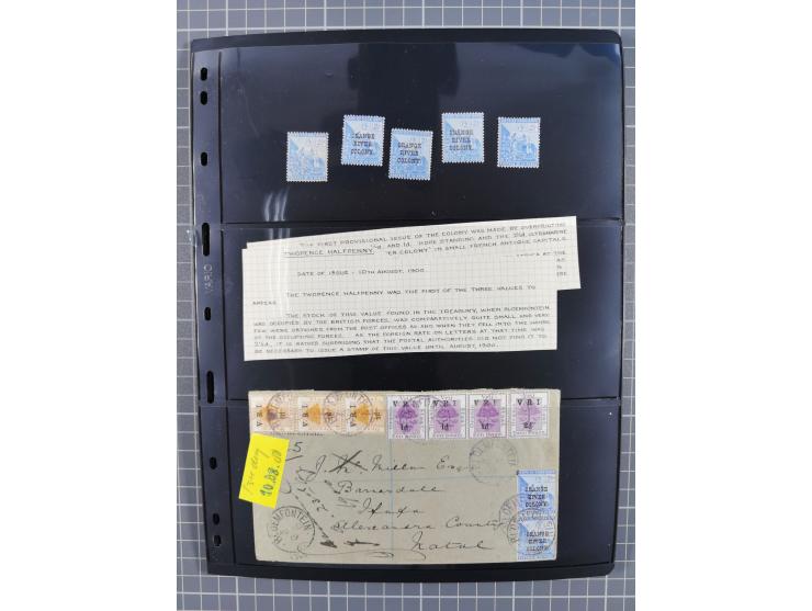 1900/02, First Crown Colony Issues, large mint never hinged/unused and used collection with circa 60 covers, highly specializ