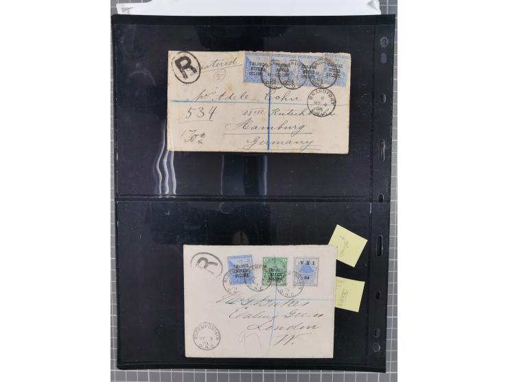 1900/02, First Crown Colony Issues, large mint never hinged/unused and used collection with circa 60 covers, highly specializ