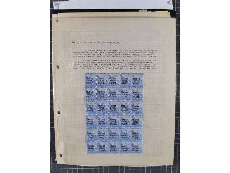 1900/02, First Crown Colony Issues, large mint never hinged/unused and used collection with circa 60 covers, highly specializ