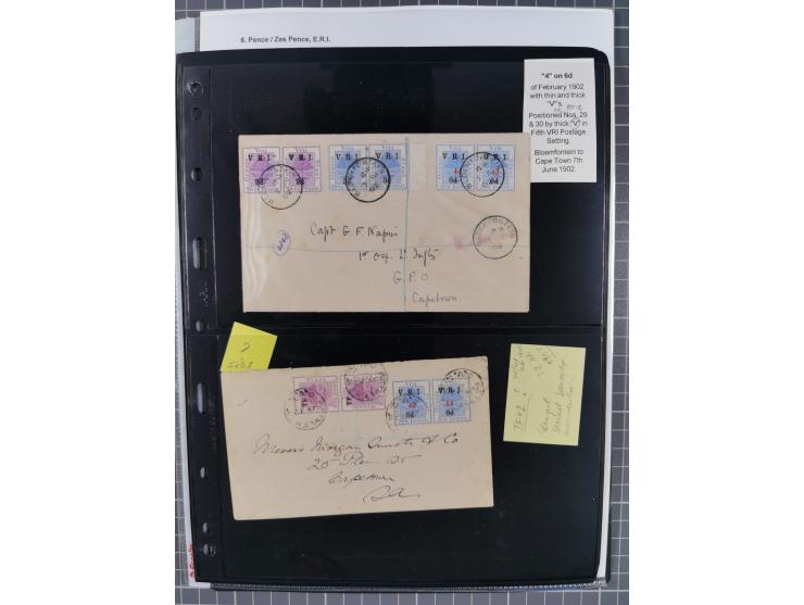 1900/02, First Crown Colony Issues, large mint never hinged/unused and used collection with circa 60 covers, highly specializ