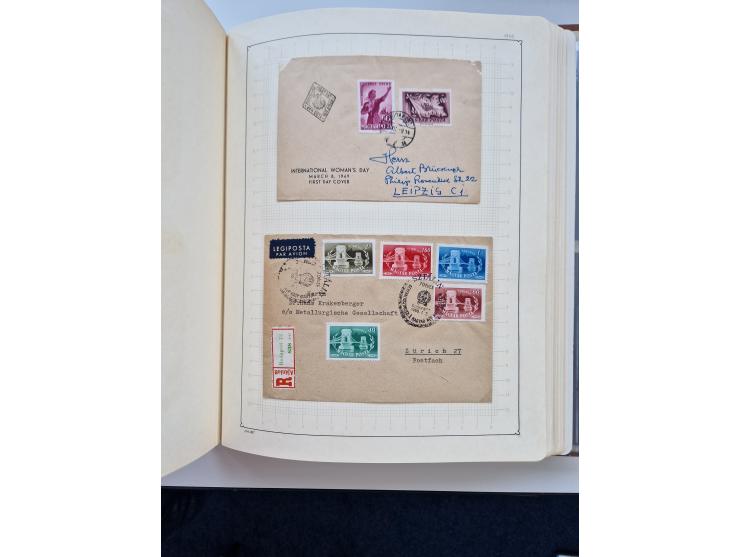 1871/1989 (ca.), large mint never hinged/unused and used collection with covers, well filled in the classics with some duplic