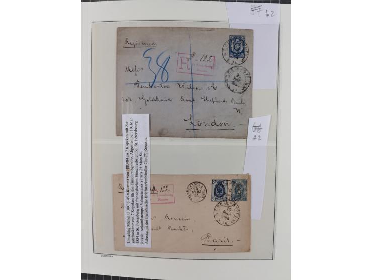 1868/1985 (ca.), attractive group of covers, including Russian Levant, strength before the 1940s, with over 250 postal statio