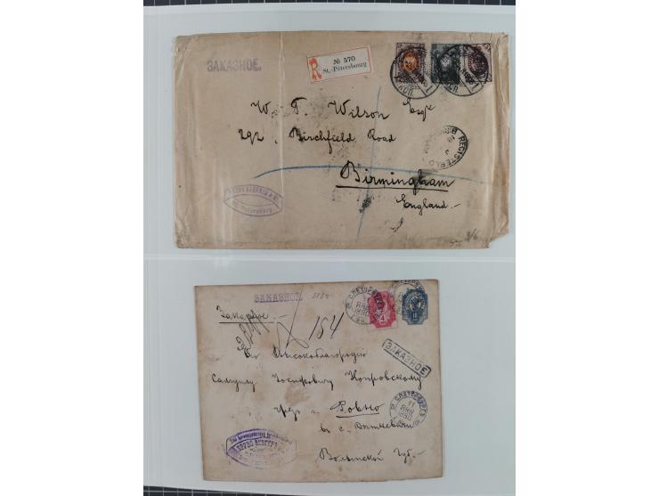 1868/1985 (ca.), attractive group of covers, including Russian Levant, strength before the 1940s, with over 250 postal statio