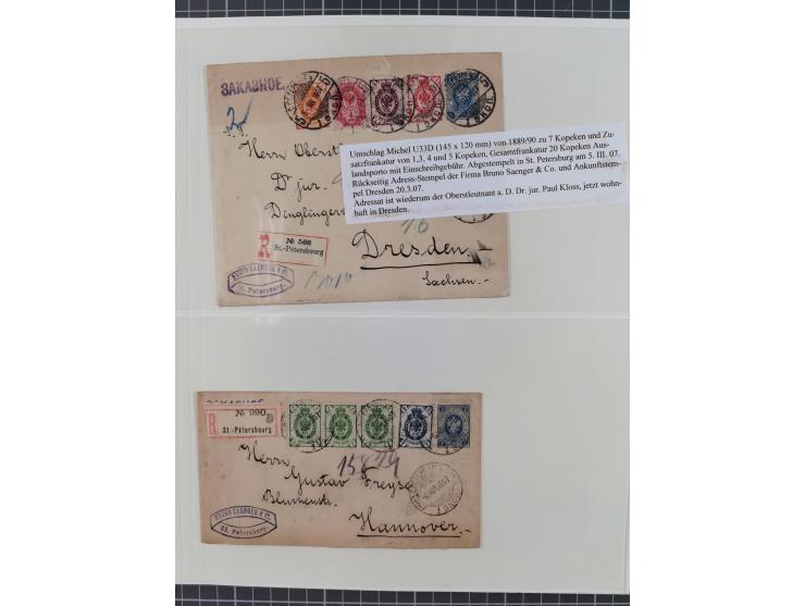 1868/1985 (ca.), attractive group of covers, including Russian Levant, strength before the 1940s, with over 250 postal statio