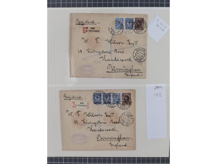 1868/1985 (ca.), attractive group of covers, including Russian Levant, strength before the 1940s, with over 250 postal statio