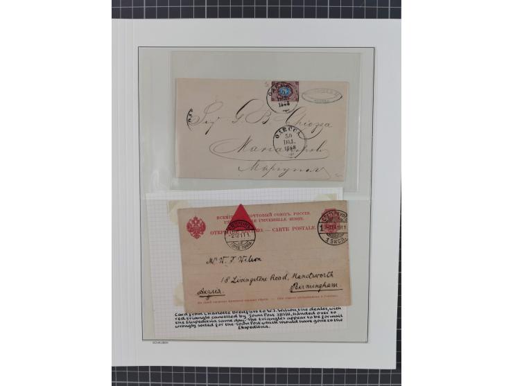 1868/1985 (ca.), attractive group of covers, including Russian Levant, strength before the 1940s, with over 250 postal statio