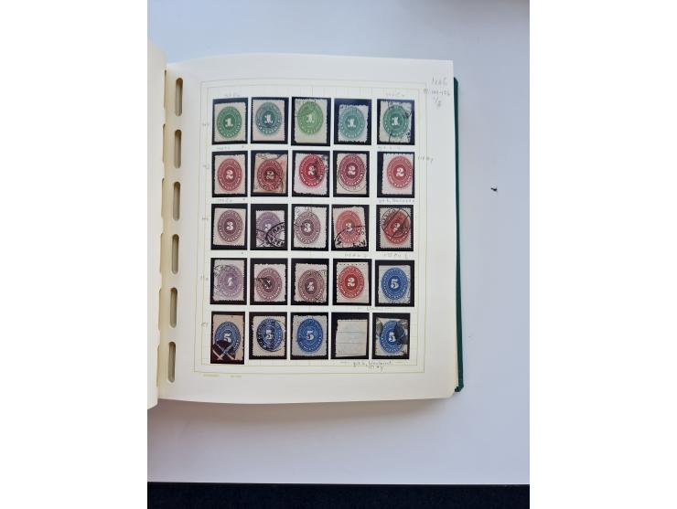 1856/1996 (ca.), interesting mint never hinged/unused and used collection, including Postage Dues, Officials and Special Deli