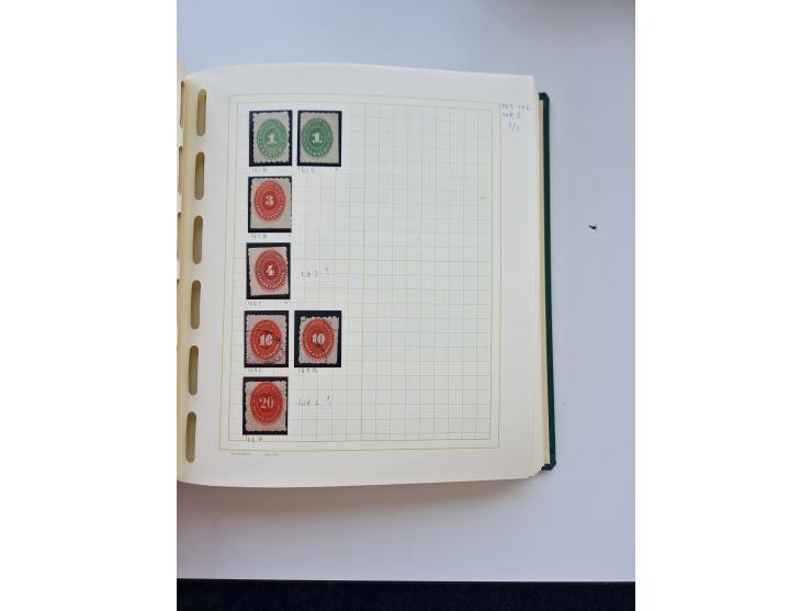 1856/1996 (ca.), interesting mint never hinged/unused and used collection, including Postage Dues, Officials and Special Deli