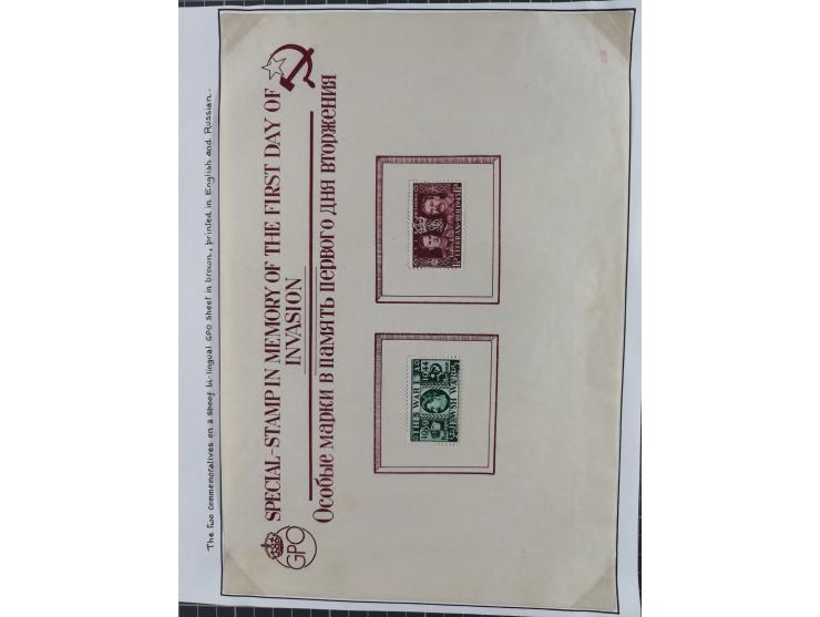 1944, sehr interessante ungebrauchte/postfrische und gestempelte Sammlung, dabei Gedenkblätter Mi.-Nr. 2 PG, 3 PG, 9PG(2), gu