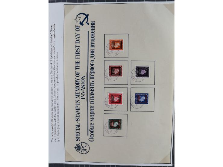 1944, sehr interessante ungebrauchte/postfrische und gestempelte Sammlung, dabei Gedenkblätter Mi.-Nr. 2 PG, 3 PG, 9PG(2), gu