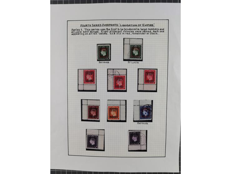 1944, sehr interessante ungebrauchte/postfrische und gestempelte Sammlung, dabei Gedenkblätter Mi.-Nr. 2 PG, 3 PG, 9PG(2), gu