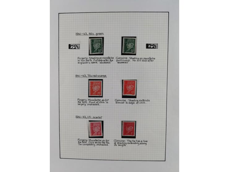 1944, sehr interessante ungebrauchte/postfrische und gestempelte Sammlung, dabei Gedenkblätter Mi.-Nr. 2 PG, 3 PG, 9PG(2), gu