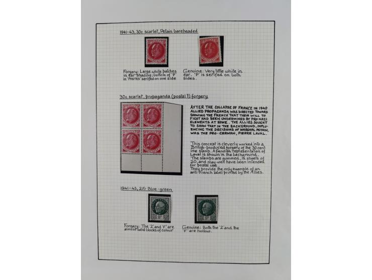 1944, sehr interessante ungebrauchte/postfrische und gestempelte Sammlung, dabei Gedenkblätter Mi.-Nr. 2 PG, 3 PG, 9PG(2), gu