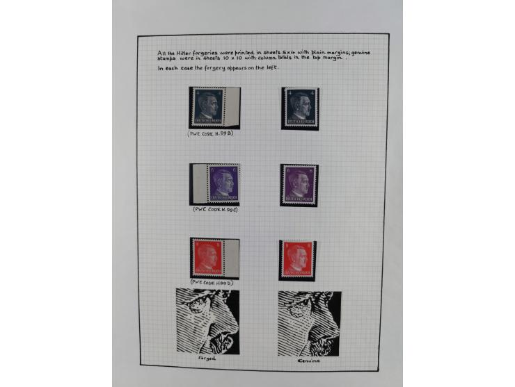 1944, sehr interessante ungebrauchte/postfrische und gestempelte Sammlung, dabei Gedenkblätter Mi.-Nr. 2 PG, 3 PG, 9PG(2), gu