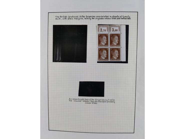 1944, sehr interessante ungebrauchte/postfrische und gestempelte Sammlung, dabei Gedenkblätter Mi.-Nr. 2 PG, 3 PG, 9PG(2), gu