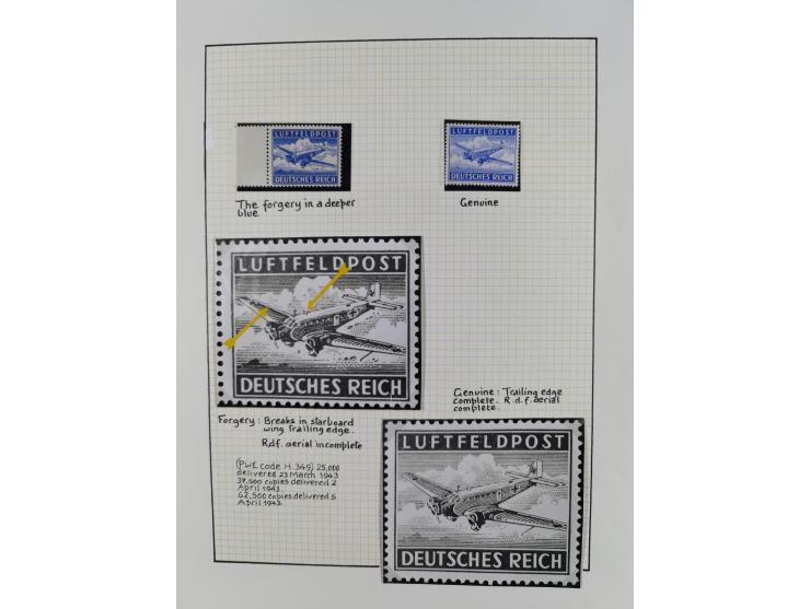 1944, sehr interessante ungebrauchte/postfrische und gestempelte Sammlung, dabei Gedenkblätter Mi.-Nr. 2 PG, 3 PG, 9PG(2), gu