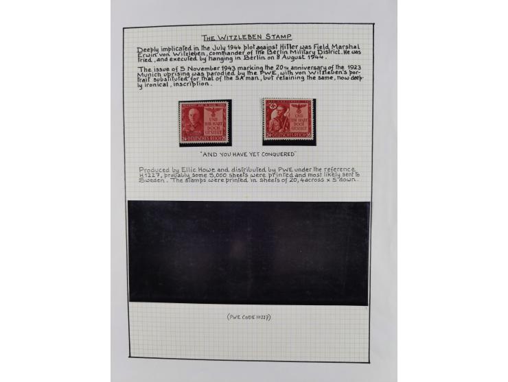 1944, sehr interessante ungebrauchte/postfrische und gestempelte Sammlung, dabei Gedenkblätter Mi.-Nr. 2 PG, 3 PG, 9PG(2), gu