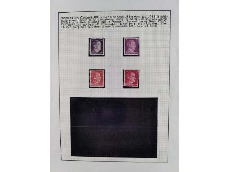 1944, sehr interessante ungebrauchte/postfrische und gestempelte Sammlung, dabei Gedenkblätter Mi.-Nr. 2 PG, 3 PG, 9PG(2), gu