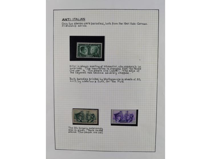 1944, sehr interessante ungebrauchte/postfrische und gestempelte Sammlung, dabei Gedenkblätter Mi.-Nr. 2 PG, 3 PG, 9PG(2), gu