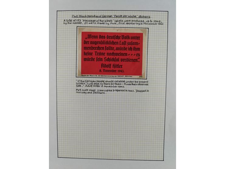 1944, sehr interessante ungebrauchte/postfrische und gestempelte Sammlung, dabei Gedenkblätter Mi.-Nr. 2 PG, 3 PG, 9PG(2), gu