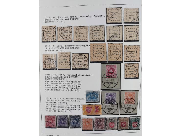 1918/40 (ca.), mint never hinged/unused and used accumulation with a few covers, noted Estonia and Lithuania, including a fin