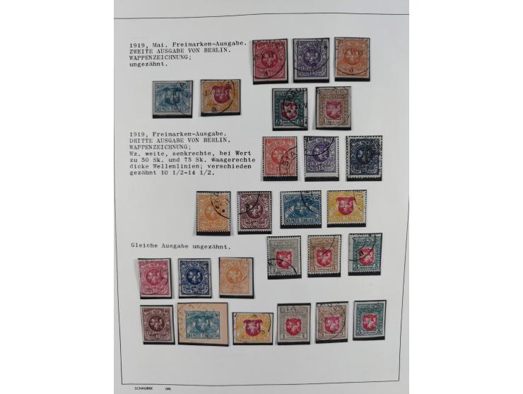 1918/40 (ca.), mint never hinged/unused and used accumulation with a few covers, noted Estonia and Lithuania, including a fin