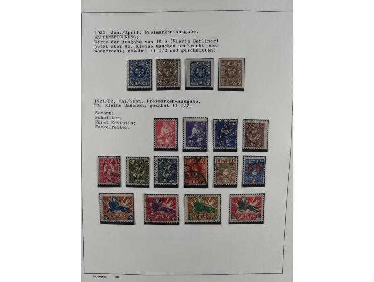 1918/40 (ca.), mint never hinged/unused and used accumulation with a few covers, noted Estonia and Lithuania, including a fin