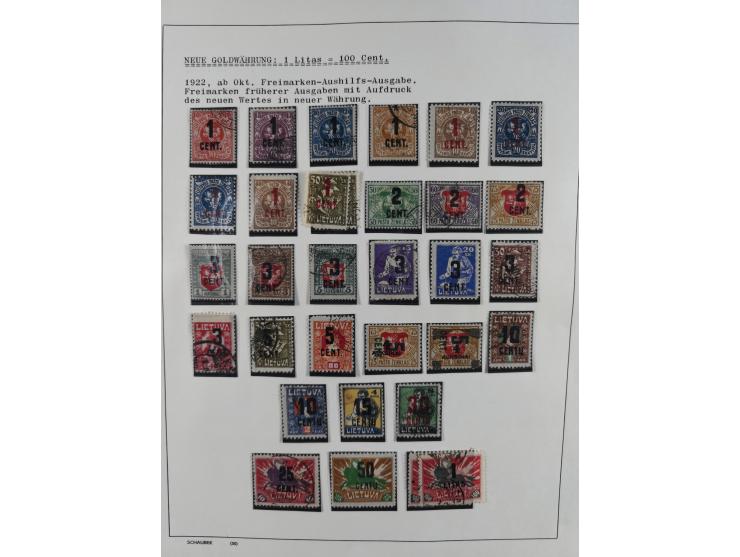 1918/40 (ca.), mint never hinged/unused and used accumulation with a few covers, noted Estonia and Lithuania, including a fin