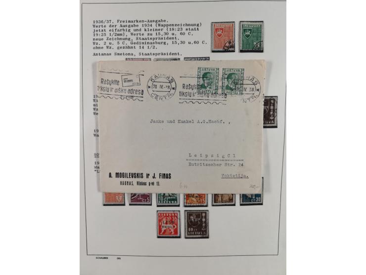 1918/40 (ca.), mint never hinged/unused and used accumulation with a few covers, noted Estonia and Lithuania, including a fin