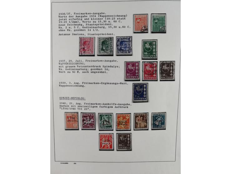 1918/40 (ca.), mint never hinged/unused and used accumulation with a few covers, noted Estonia and Lithuania, including a fin