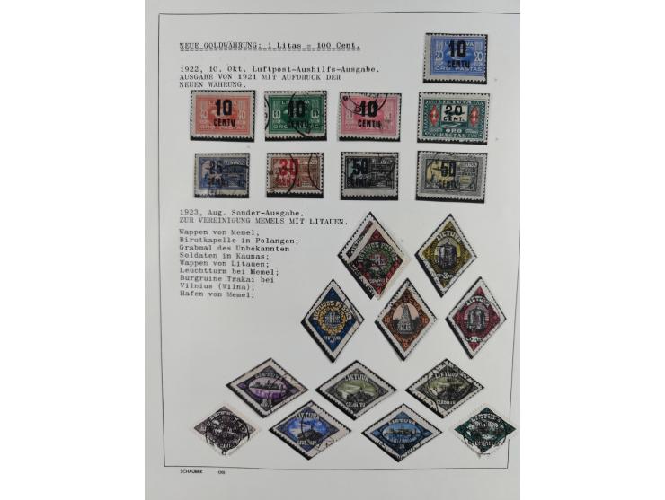 1918/40 (ca.), mint never hinged/unused and used accumulation with a few covers, noted Estonia and Lithuania, including a fin