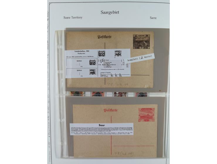 1920/59, in den Hauptnummern komplette gestempelte/ungebrauchte und gering postfrische Sammlung inkl. Dienstmarken, dabei Saa