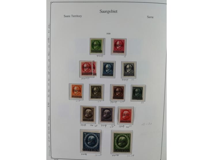 1920/59, in den Hauptnummern komplette gestempelte/ungebrauchte und gering postfrische Sammlung inkl. Dienstmarken, dabei Saa