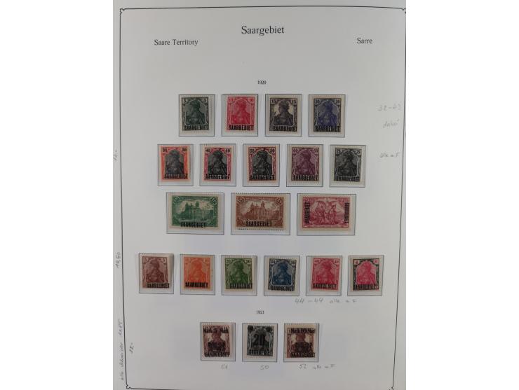 1920/59, in den Hauptnummern komplette gestempelte/ungebrauchte und gering postfrische Sammlung inkl. Dienstmarken, dabei Saa