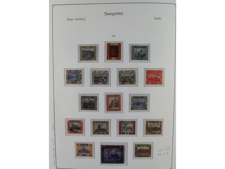 1920/59, in den Hauptnummern komplette gestempelte/ungebrauchte und gering postfrische Sammlung inkl. Dienstmarken, dabei Saa
